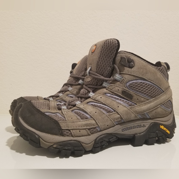 Merrell Women's Waterproof Hiking Shoes Moab 2 Mid, Size 8.5, Granite Gray Suede - Picture 1 of 11